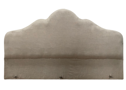 Tête de lit nuage en lin gris beige
