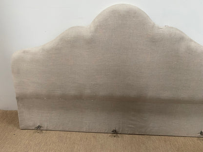 Tête de lit nuage en lin gris beige