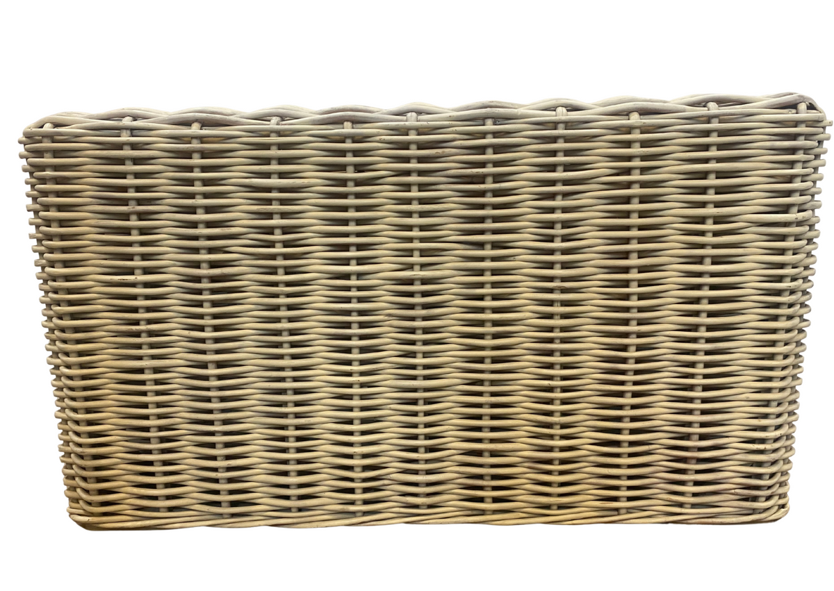 Tête de lit en osier tressé blanc cassé (L 170 × P 20 × H 100 cm)