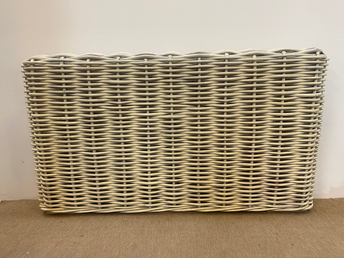 Tête de lit en osier tressé blanc cassé (L 170 × P 20 × H 100 cm)