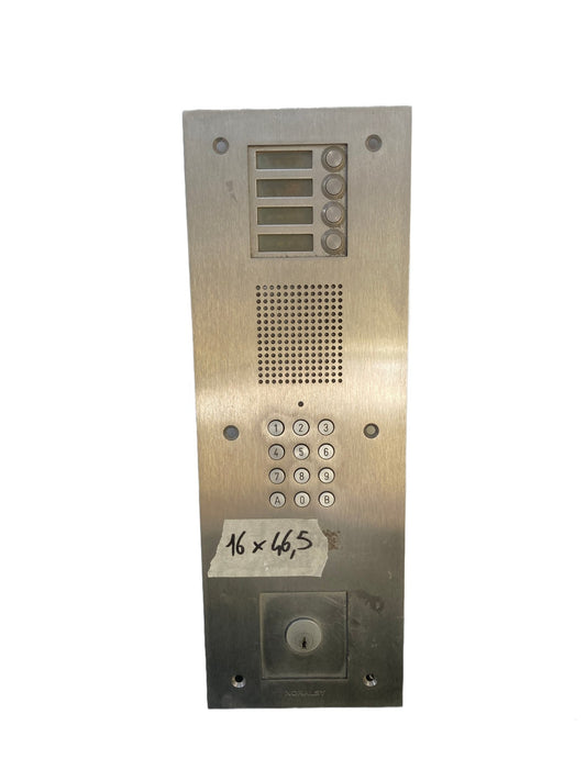 Platine d'interphone en métal à clavier (L 16 × H 46,5 cm)