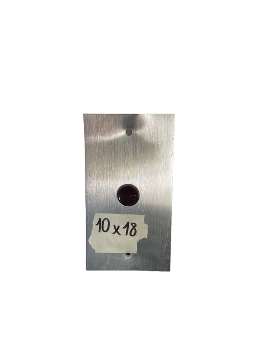 Plaque de bouton d'interphone en métal (L 10 × H 18 cm)