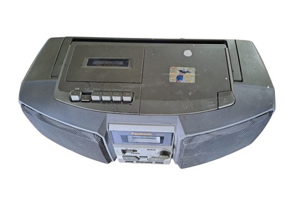 Radiocassette portable gris avec lecteur CD (L 44 × P 15 × H 24 cm)