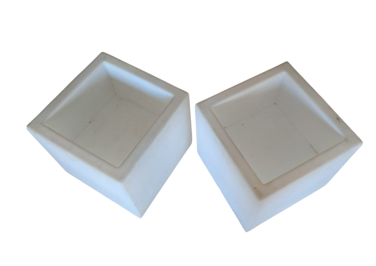 Seau à champagne cube blanc (L 43 × P 43 × H 43 cm)