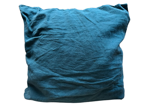 Coussin carré bleu canard