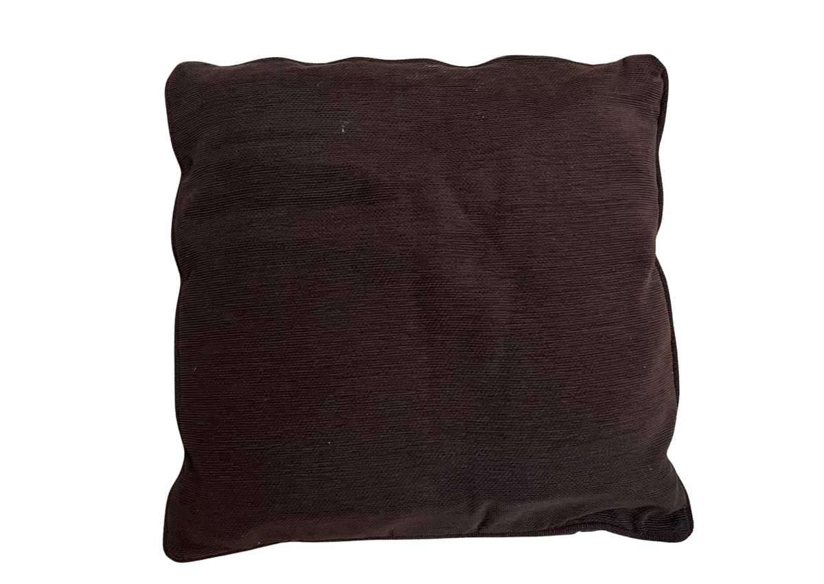 Coussin carré marron chocolat