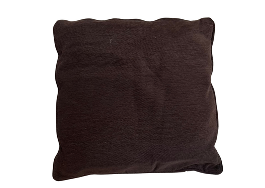 Coussin carré marron chocolat