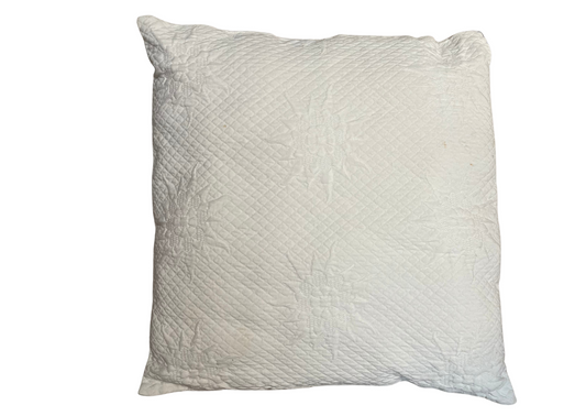Coussin carré blanc cassé