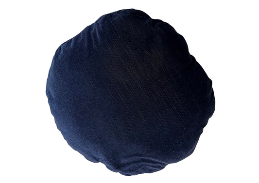 Coussin rond bleu marine