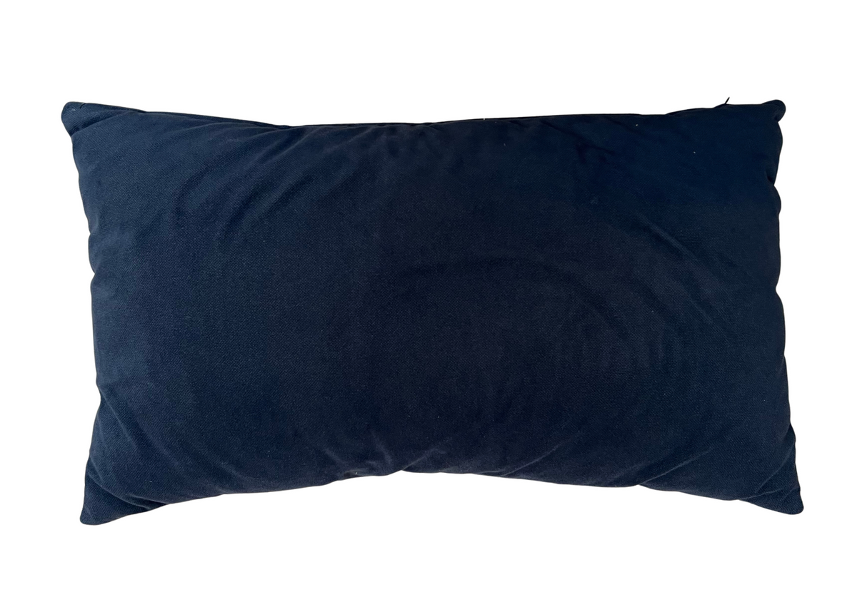 Coussin rectangulaire bleu marine