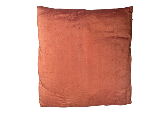 Coussin carré orange corail