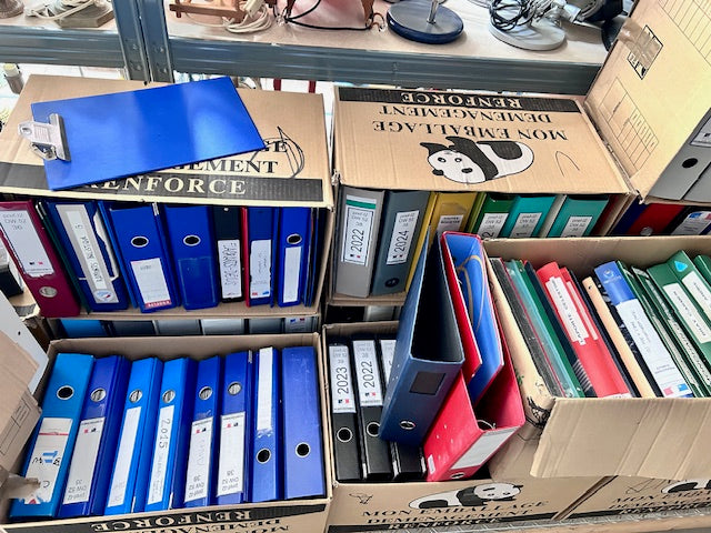 Classeur ou carton d'archives (modèles variés)