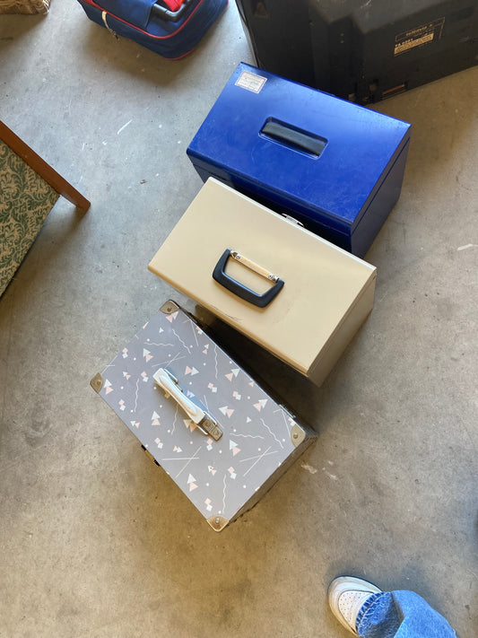 Lot de coffrets à documents à poignée