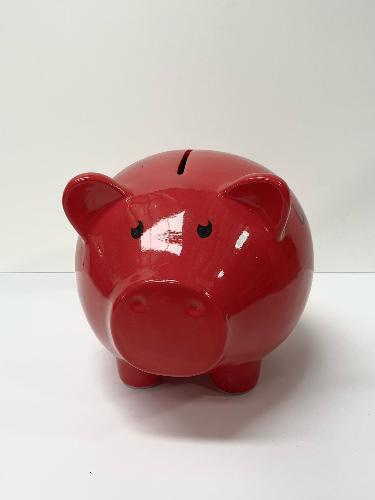Tirelire cochon rouge