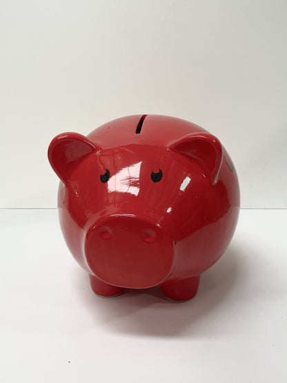 Tirelire cochon rouge