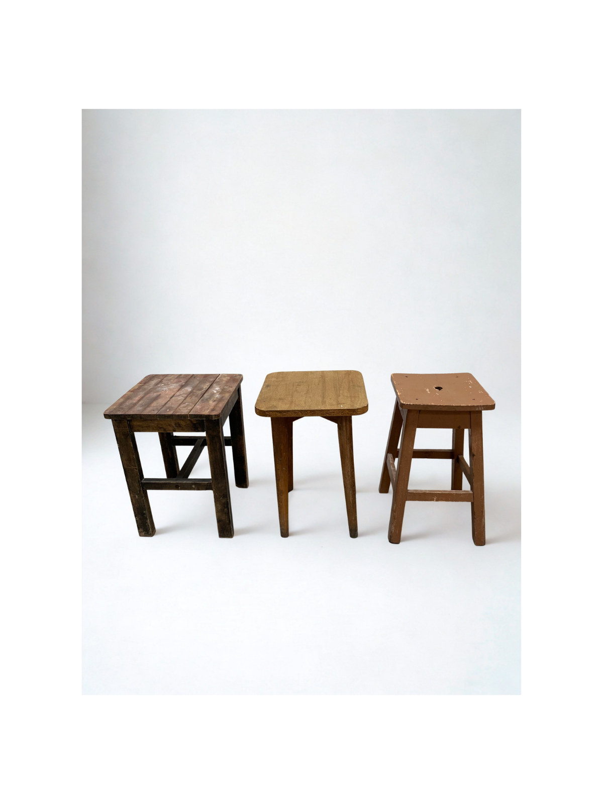 Tabourets - carrés - bois