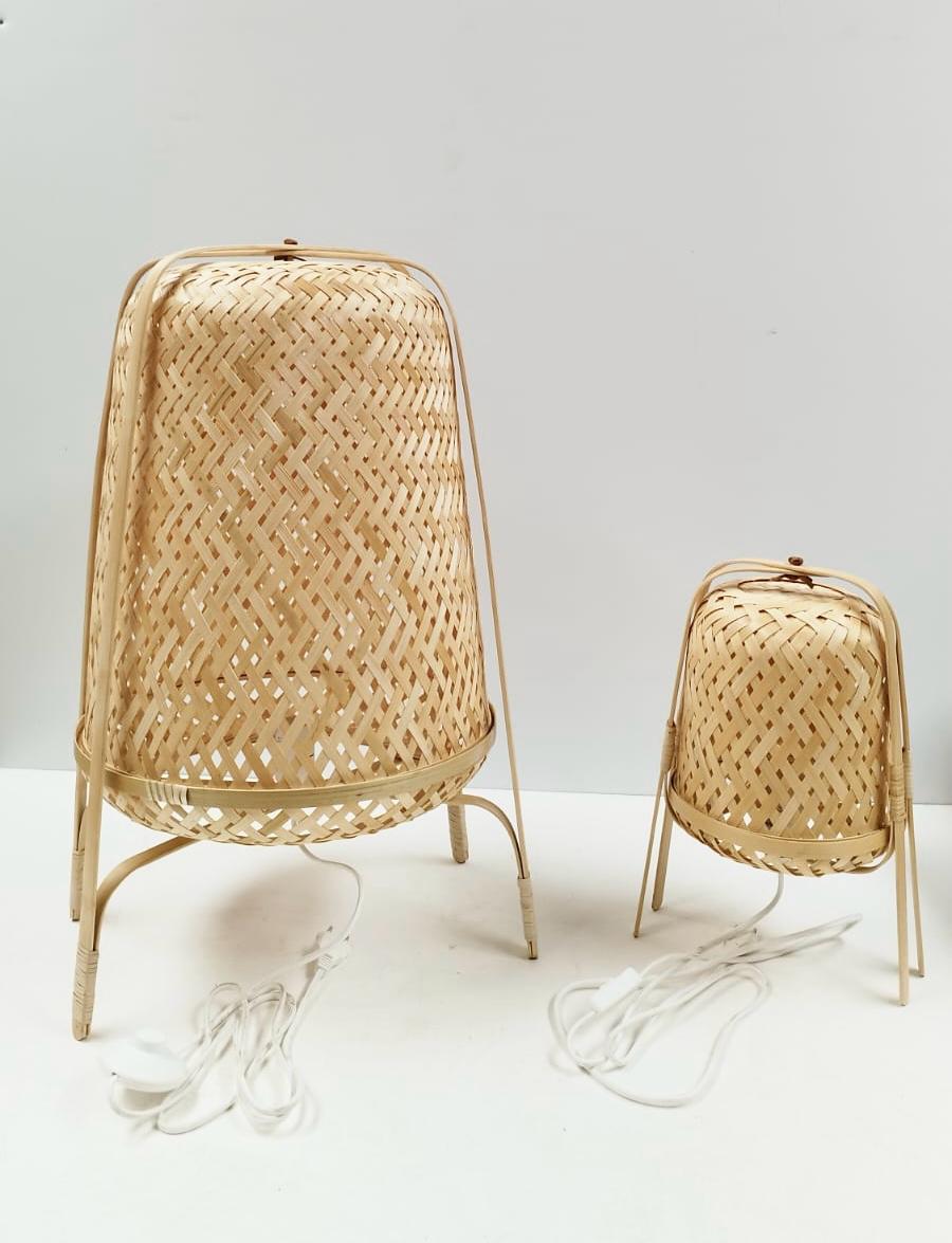 Lampe au sol osier