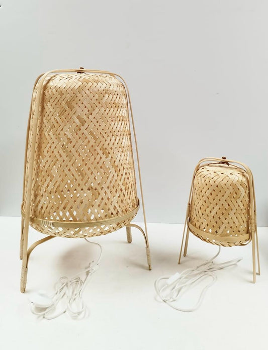 Lampe au sol osier