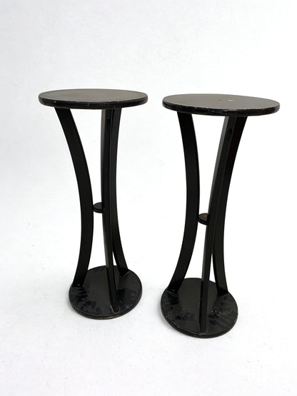 Piédestal x2 - Bois - Noir