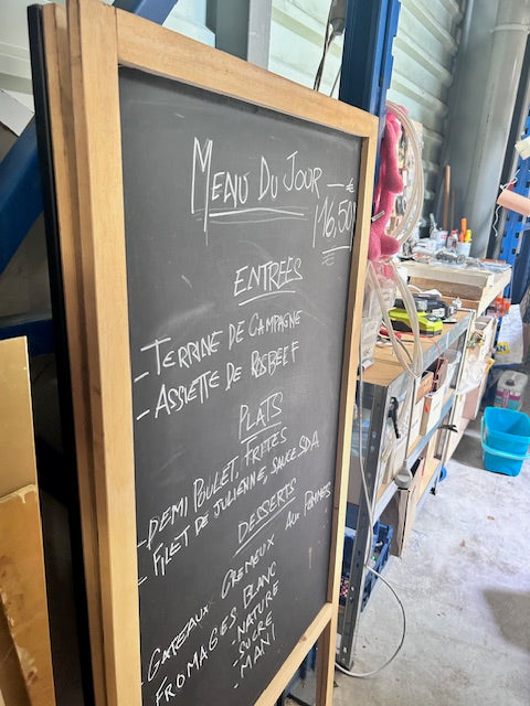 Ardoise menu restaurant