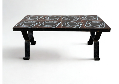 Table Basse - Bois & Carrelage