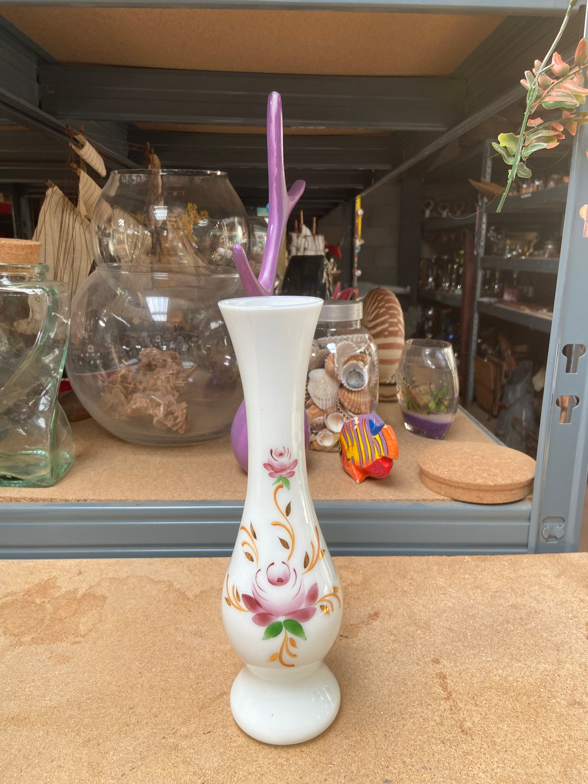 Vase - blanc - motif fleuri