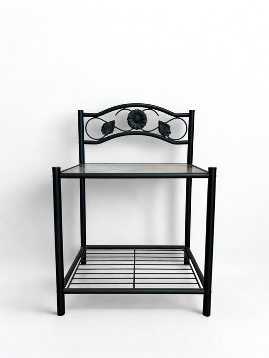 Table d'appoint avec plateau en verre