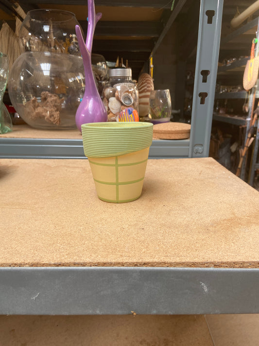 Vase - beige et vert