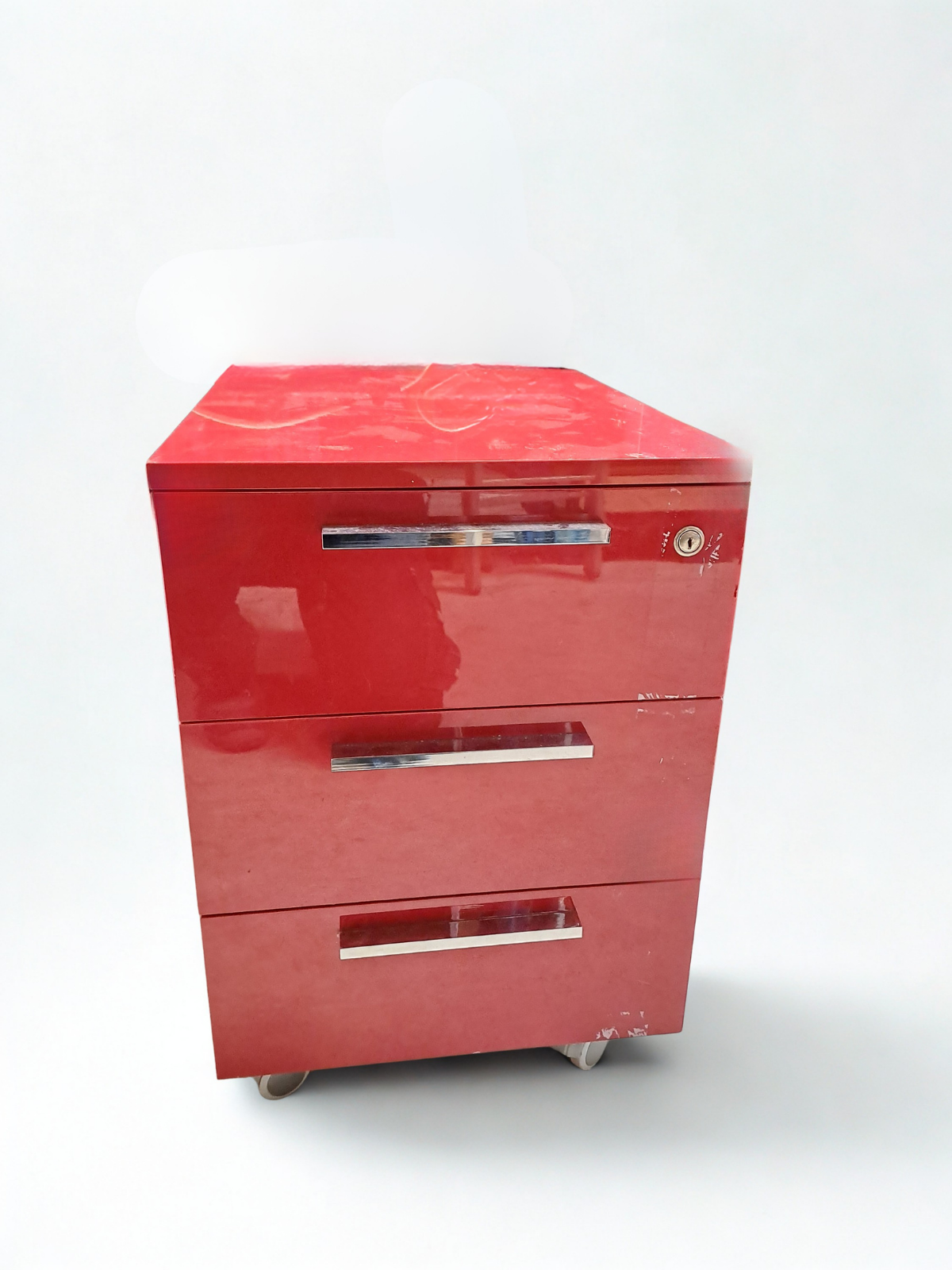 Caisson - bureau - rouge et blanc