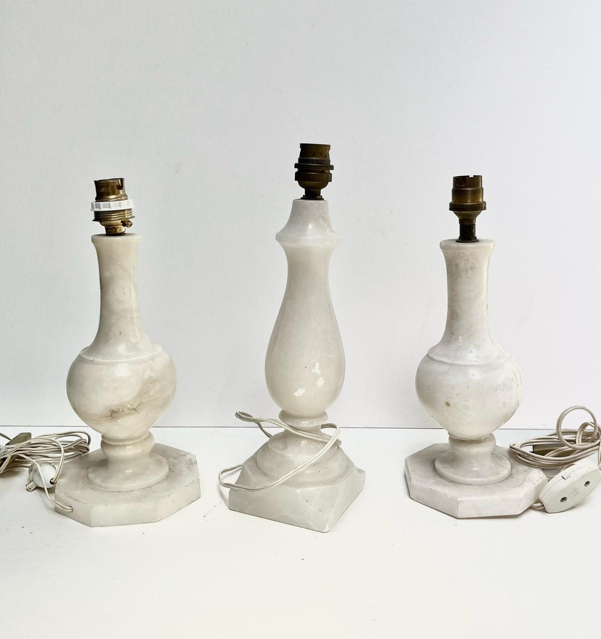 Pied de lampe céramique blanche