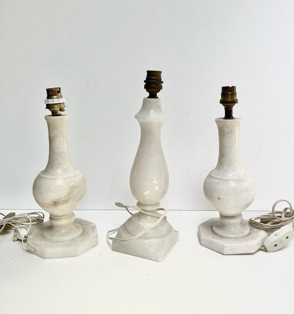 Pied de lampe céramique blanche