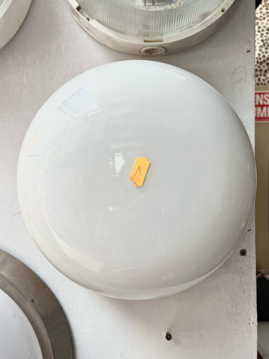 Lampe murale ronde blanche