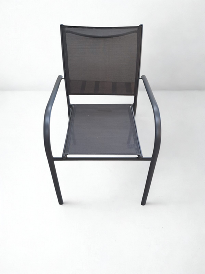Fauteuil de jardin en aluminium gris