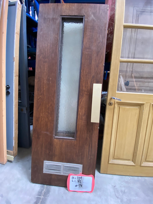 Porte en bois vitrée 2