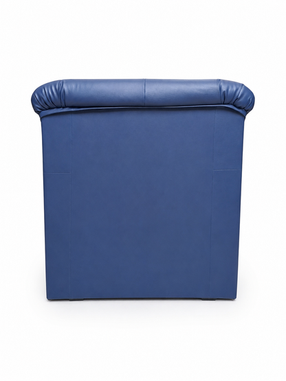 Fauteuil - cuir - bleu