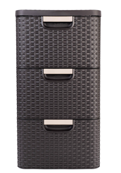 Curver boite - Gris - 3 tiroirs