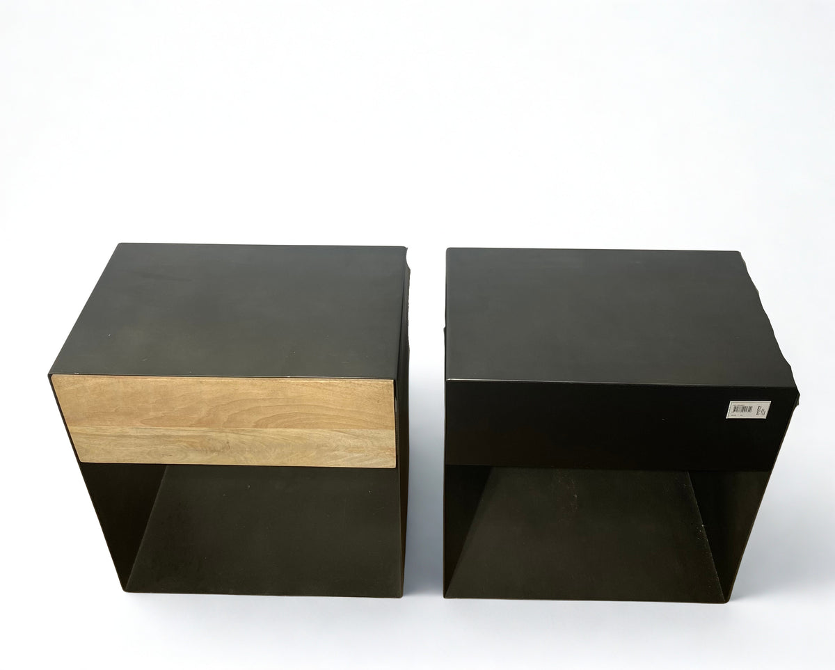 Table de chevet - Metal & Bois