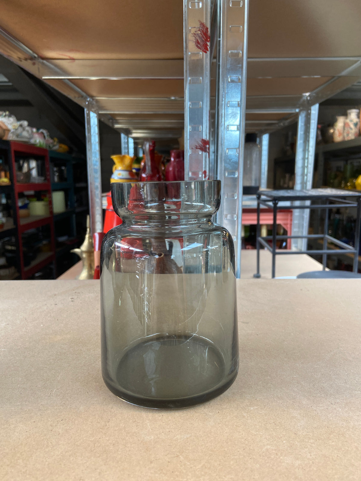 Vase verre fumé verre
