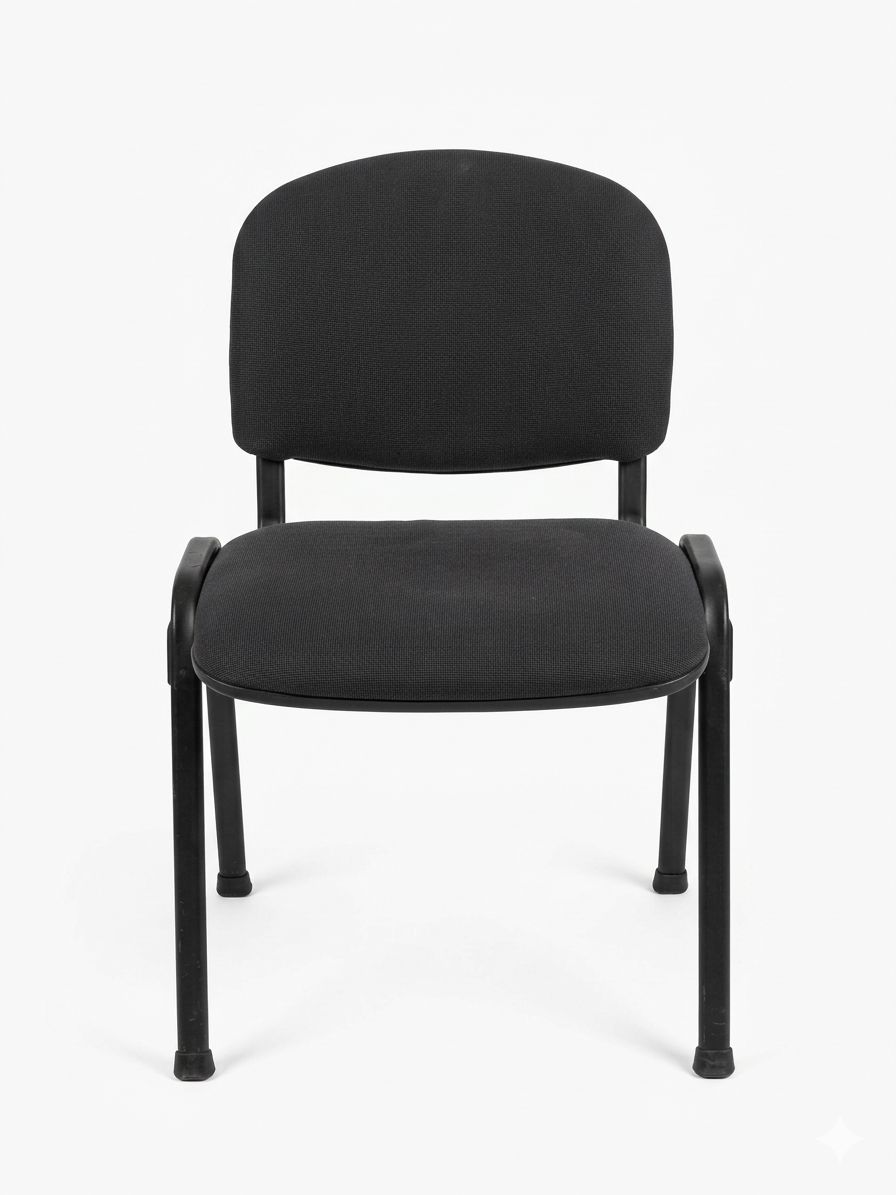 Chaise Bureau - Noir - Tissu