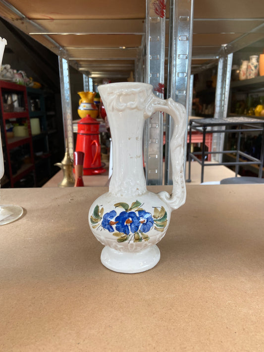 Céramique blanche motif fleurs