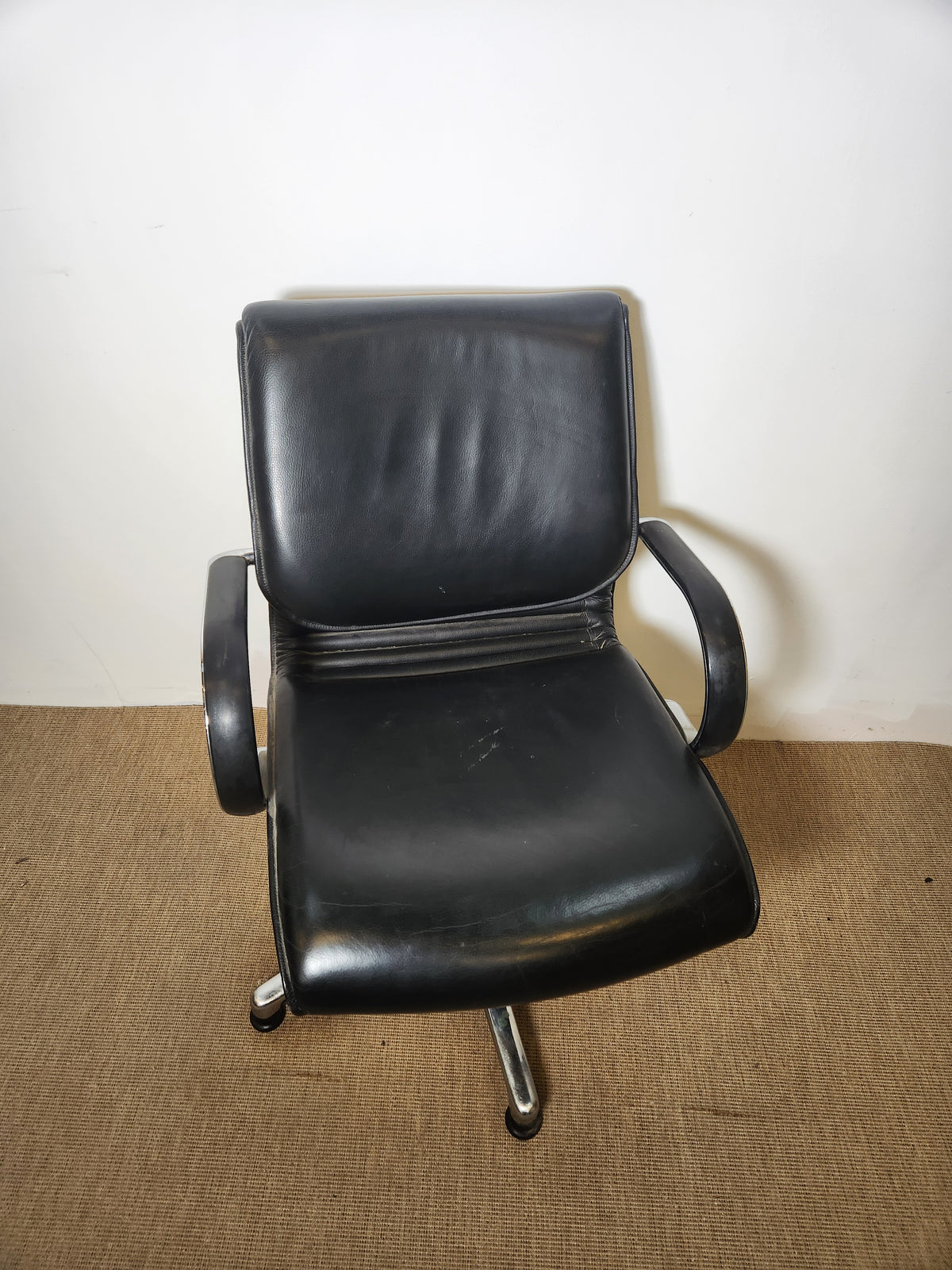 Chaise de bureau cuir noir