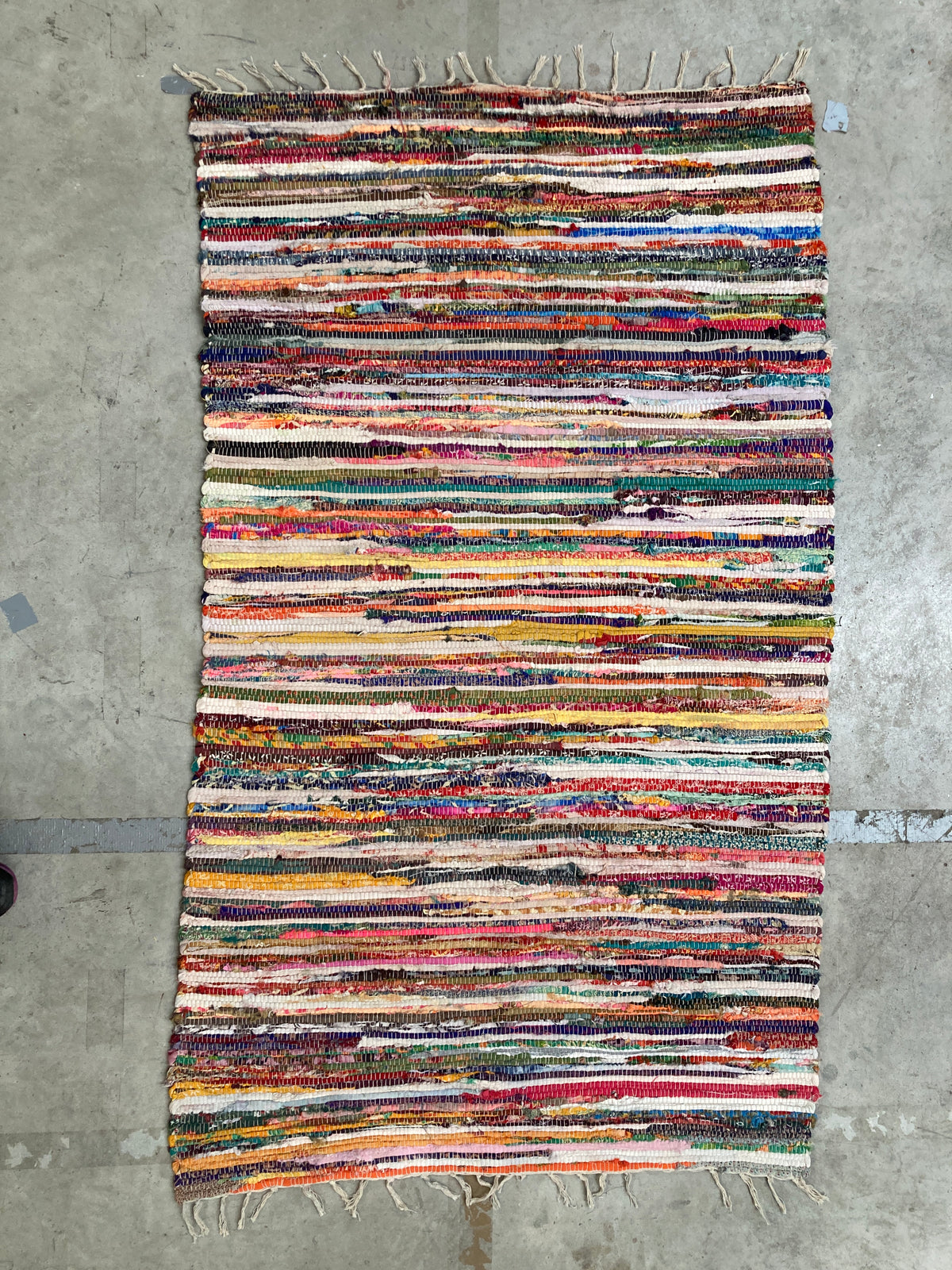 Tapis chiffons multicolore
