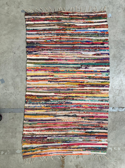 Tapis chiffons multicolore