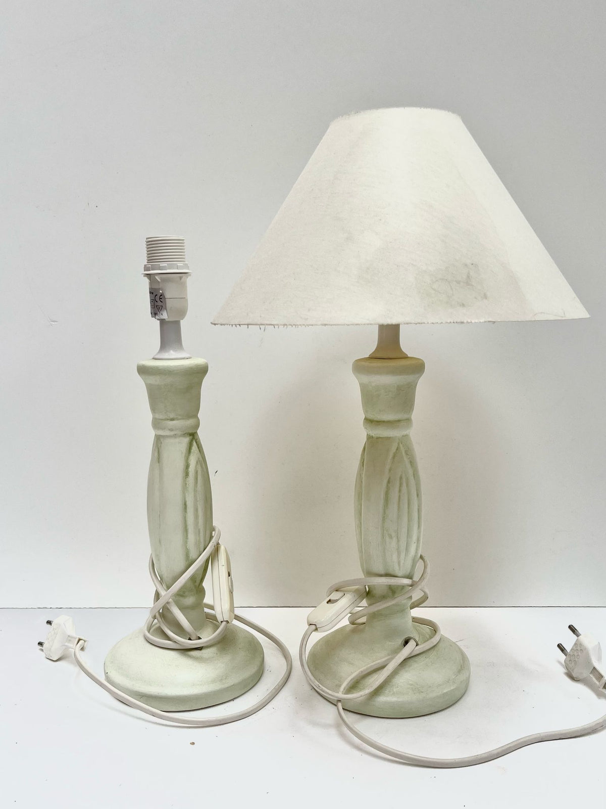 Lampe céramique verte