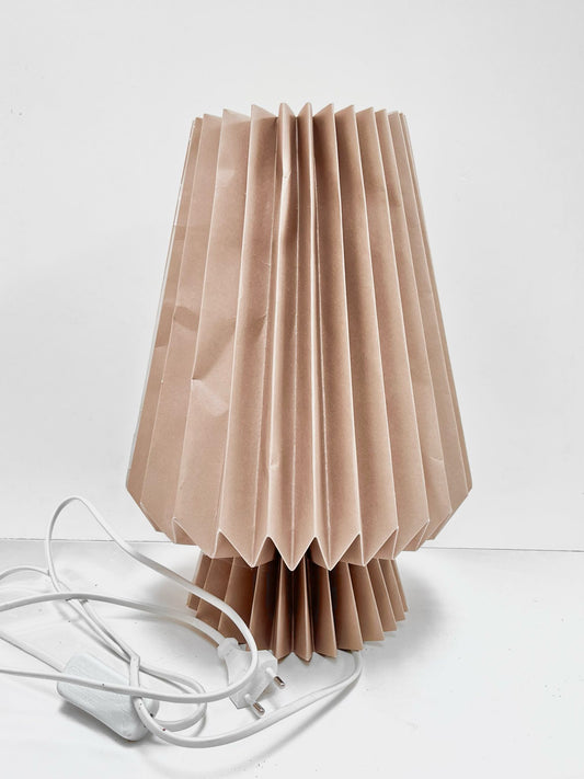 Lampe en papier beige