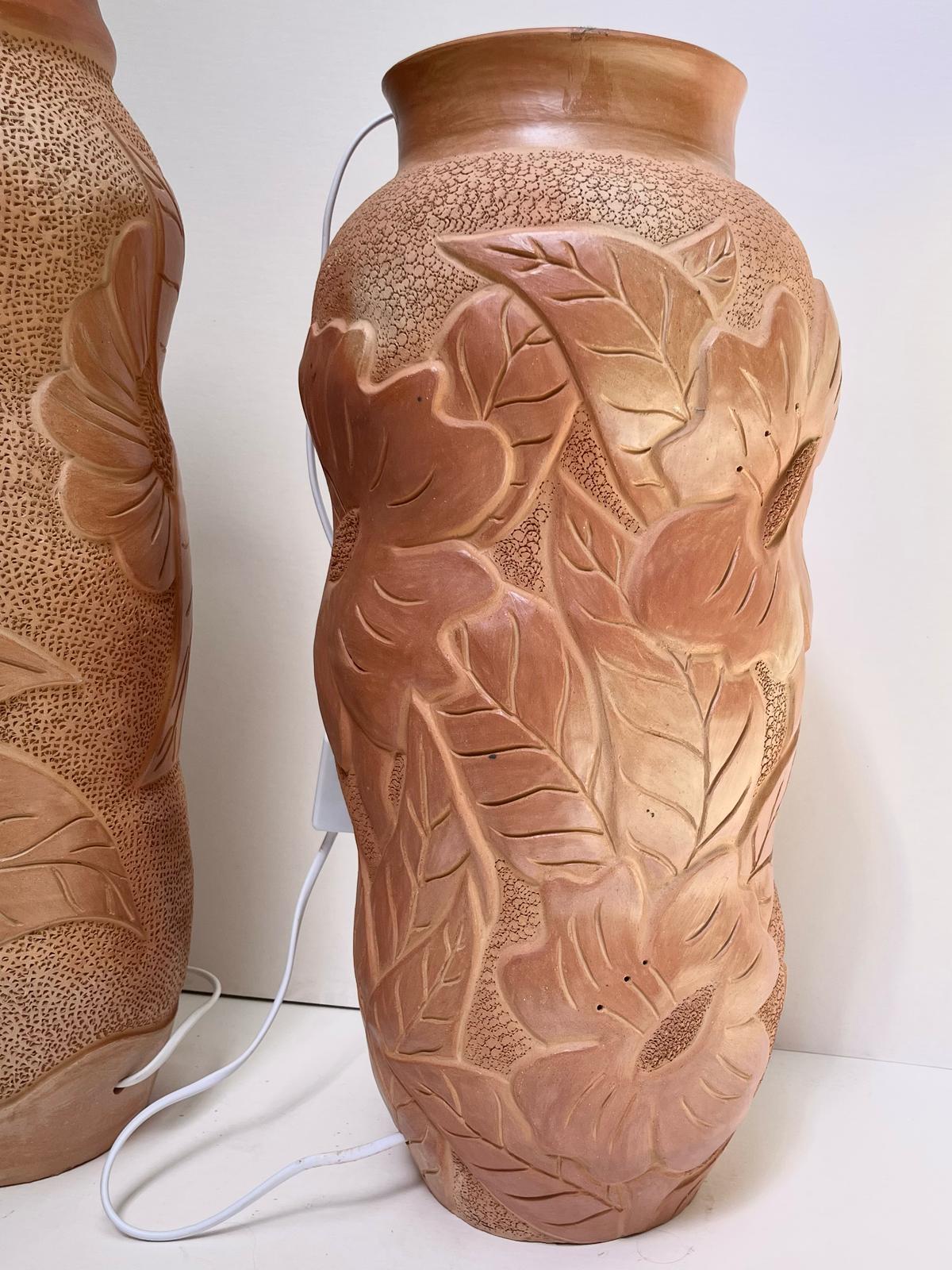 Lampe vase fleurie