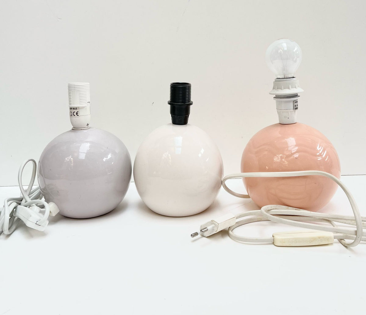 Pieds de lampes ronds en céramique