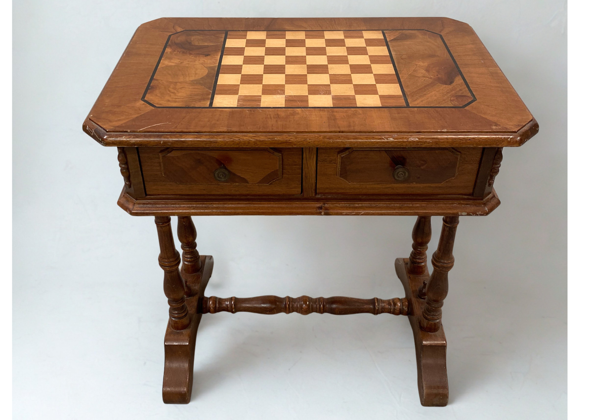 Table échiquier - Tiroir
