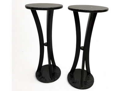 Piédestal x2 - Bois - Noir