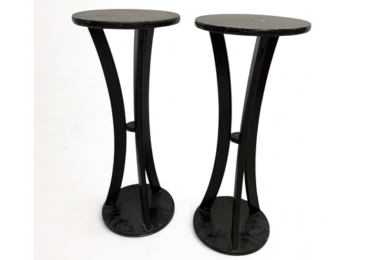 Piédestal x2 - Bois - Noir